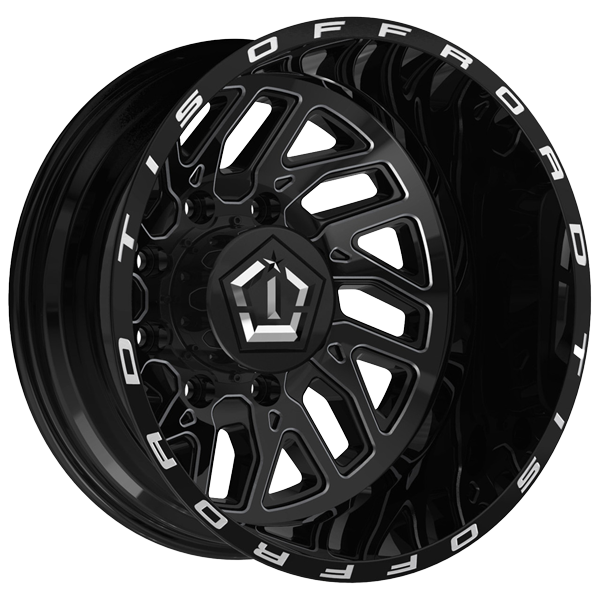 TIS 544 Black Milled Dually 8-LUG Wheel for Sale 