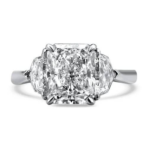 Radiant engagement ring