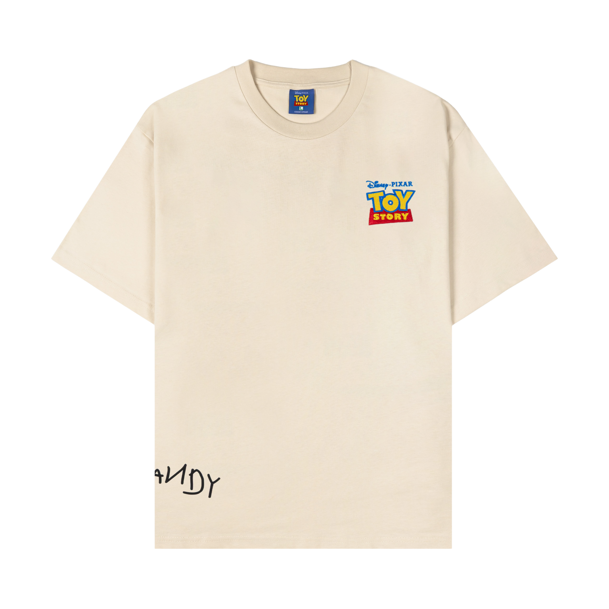 Beige t-shirt with Toy Story logo and 