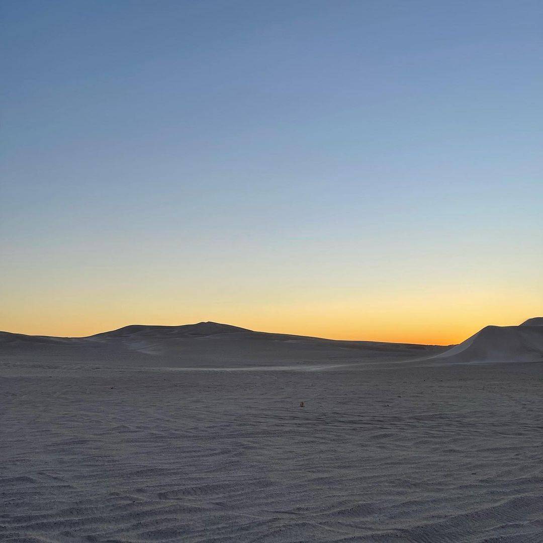 Lancelin sand dunes in Western Australia look especially beautiful at sunrise