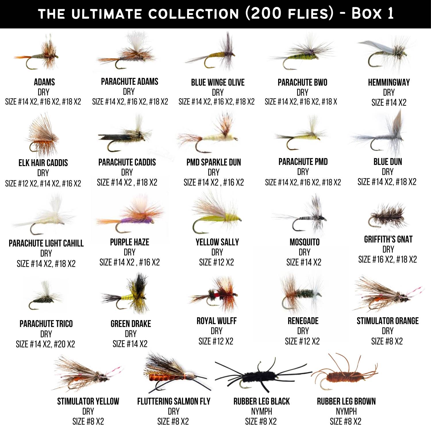 The Ultimate Collection | 200 Premium Fly Assortment