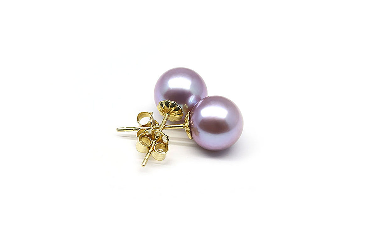 purple freshwater earrings