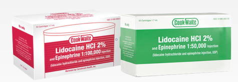 Amtouch Dental Supply offers Anesthetic such as Cook Waite Lidocaine with Epinephrine
