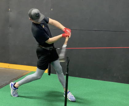 baseball bat speed training hip assisted