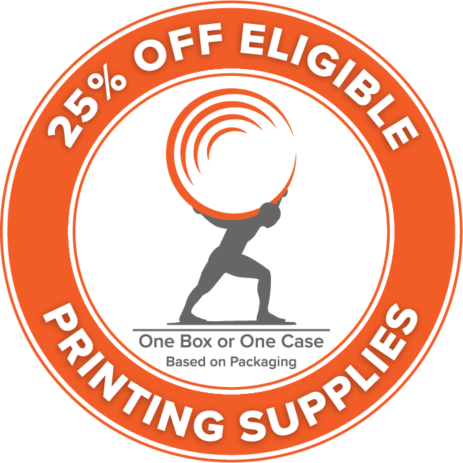 25% off one eligible box or case of printing supplies