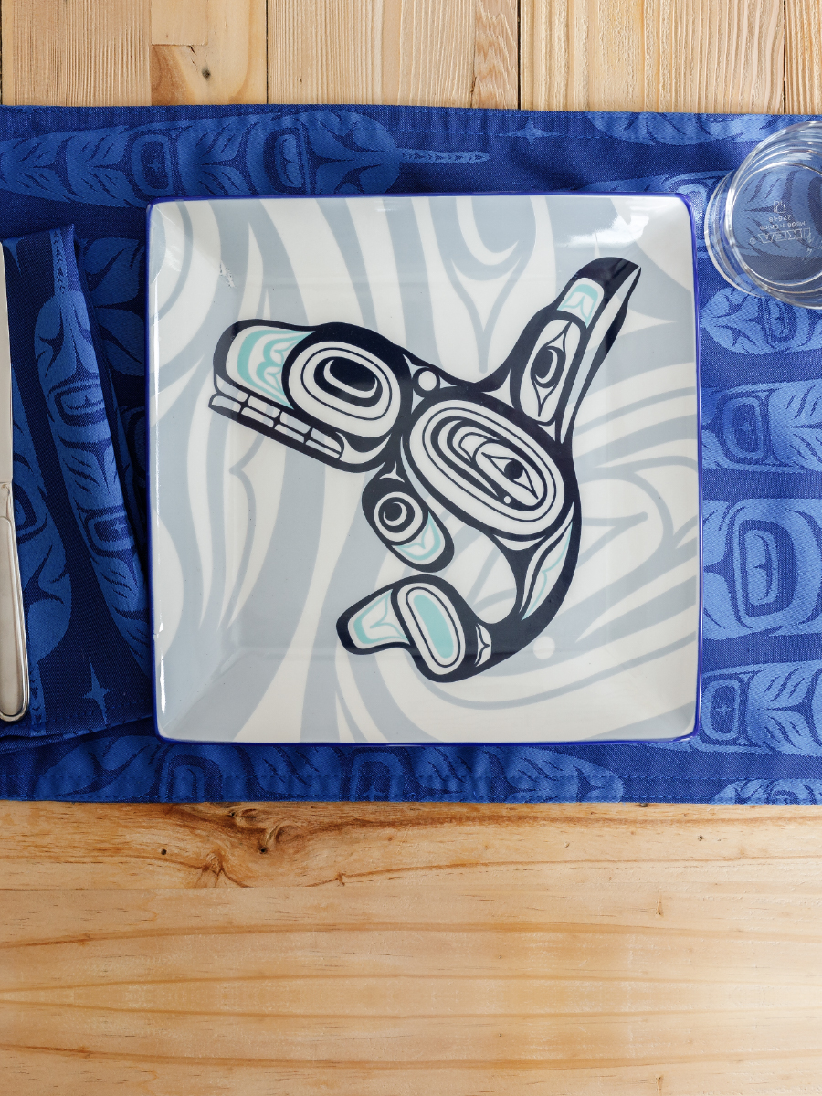 Whale Serving Plate by Ernest Swanson, Haida