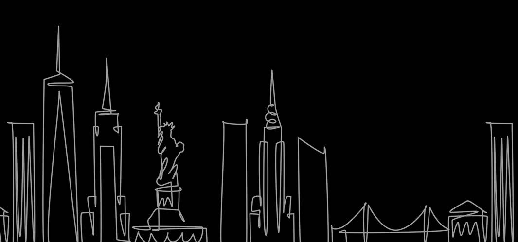 NYC Skyline in Artistic Line Work | Jones New York