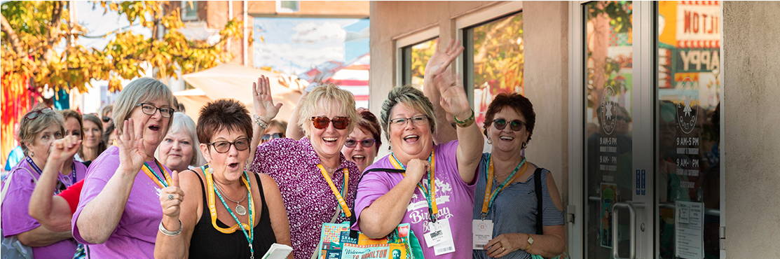 Excited quilters ready to shop for the best quilting supplies at Missouri Star!