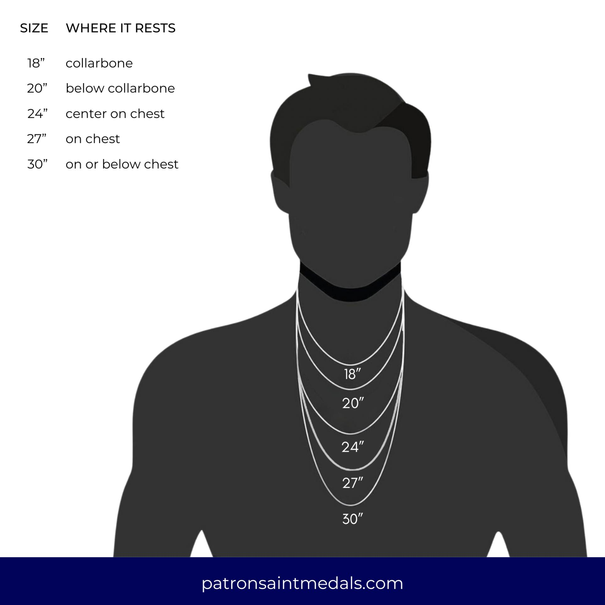 Necklace Size Chart for Men
