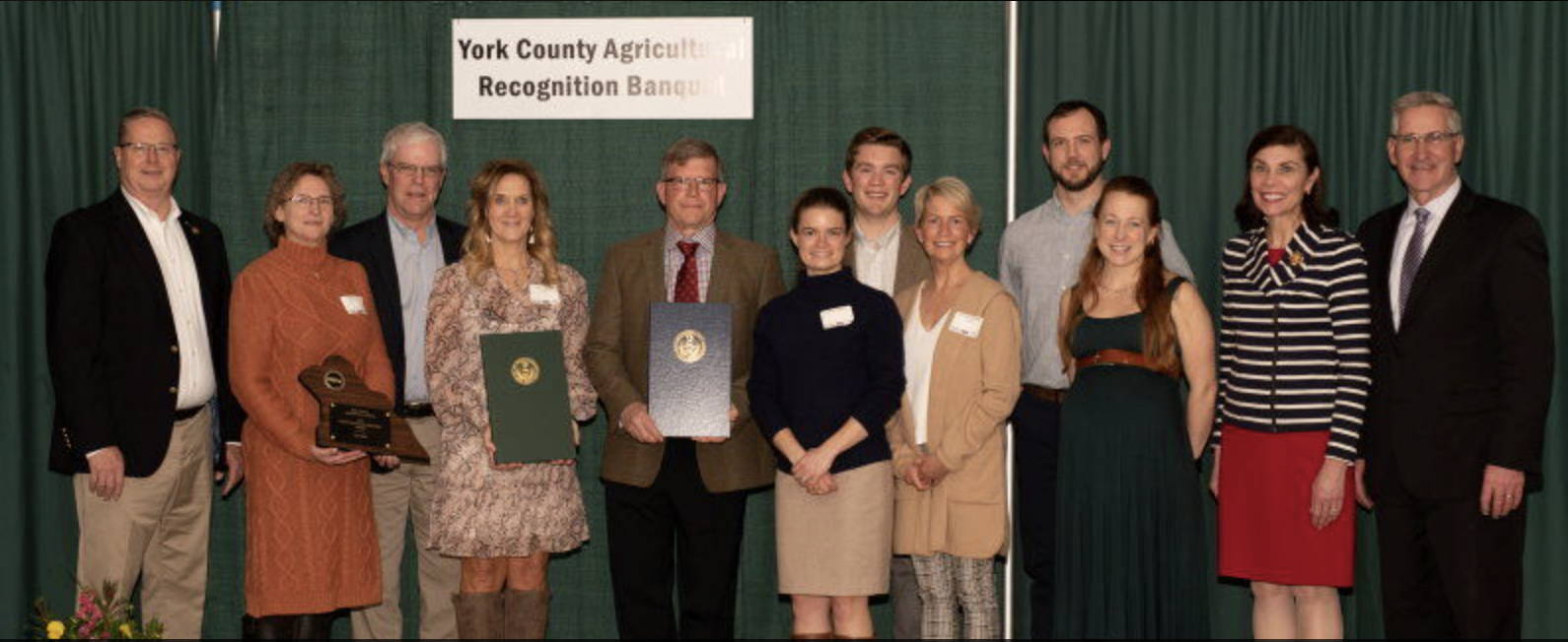 The Mill receives the outstanding ag business award at the York County banquet