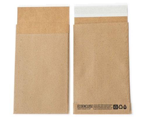 recycled kraft mailer front and back