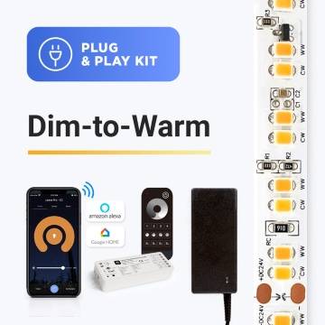 Dim to Warm LED strip Light Plug and Play LED Strip Light Kit