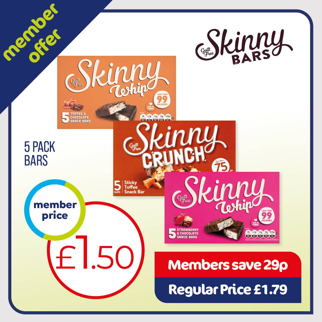 Skinny bars 5 packs - member offer