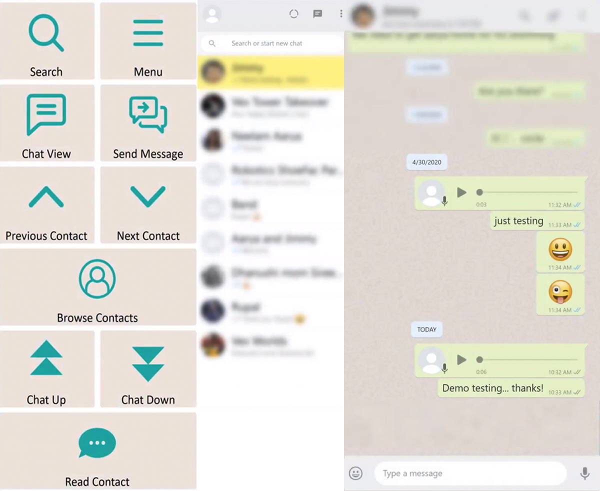 WhatsApp Accesible de Tobii Dynavox en Aplicaciones Accesibles de Communicator 5