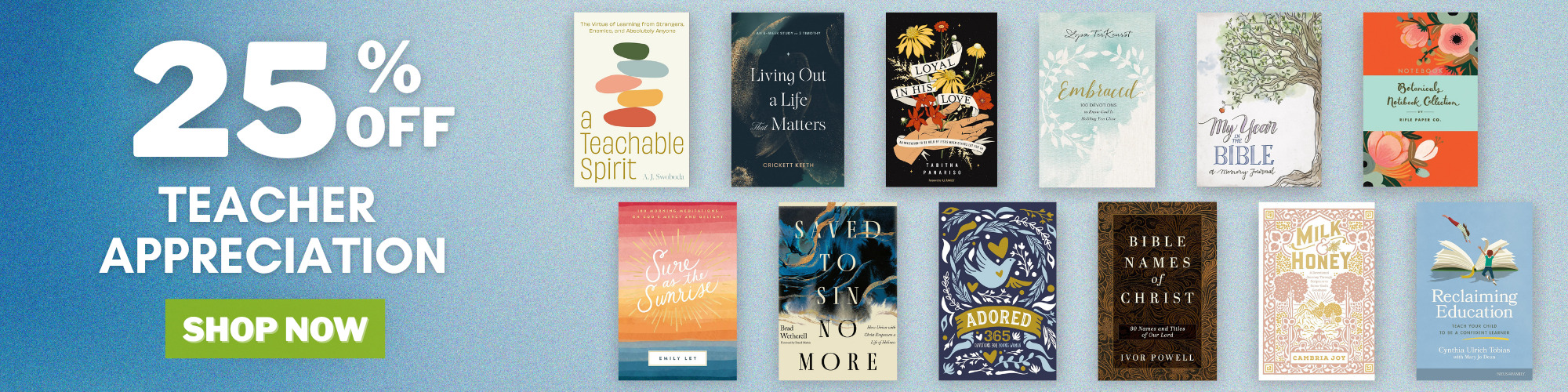 25% off teacher appreciation titles banner