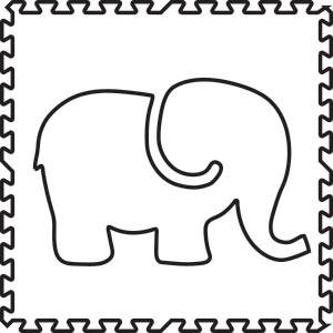 SoftTiles Elephant Foam Play Mat Shape