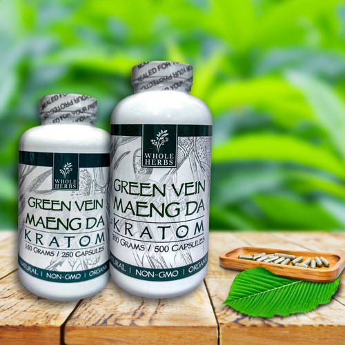 Whole Herbs Green Vein Maeng Da 250 and 500 Capsules