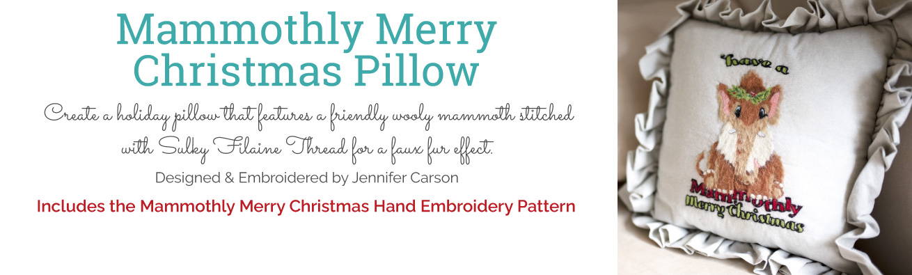 Mammothly Merry Christmas Pillow - Free Patternt