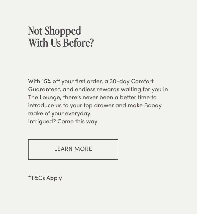Promotional message inviting new customers to shop with discounts and rewards.