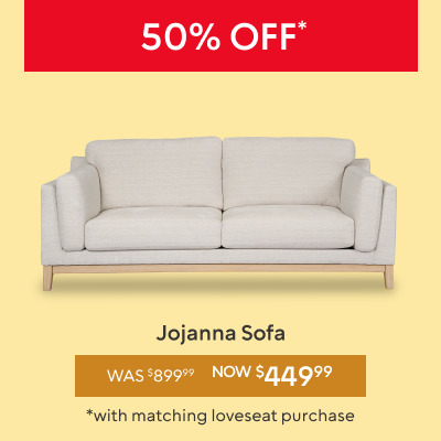50% off Jojanna Sofa​ now $449.99 was $899.99 with purchase of matching loveseat​