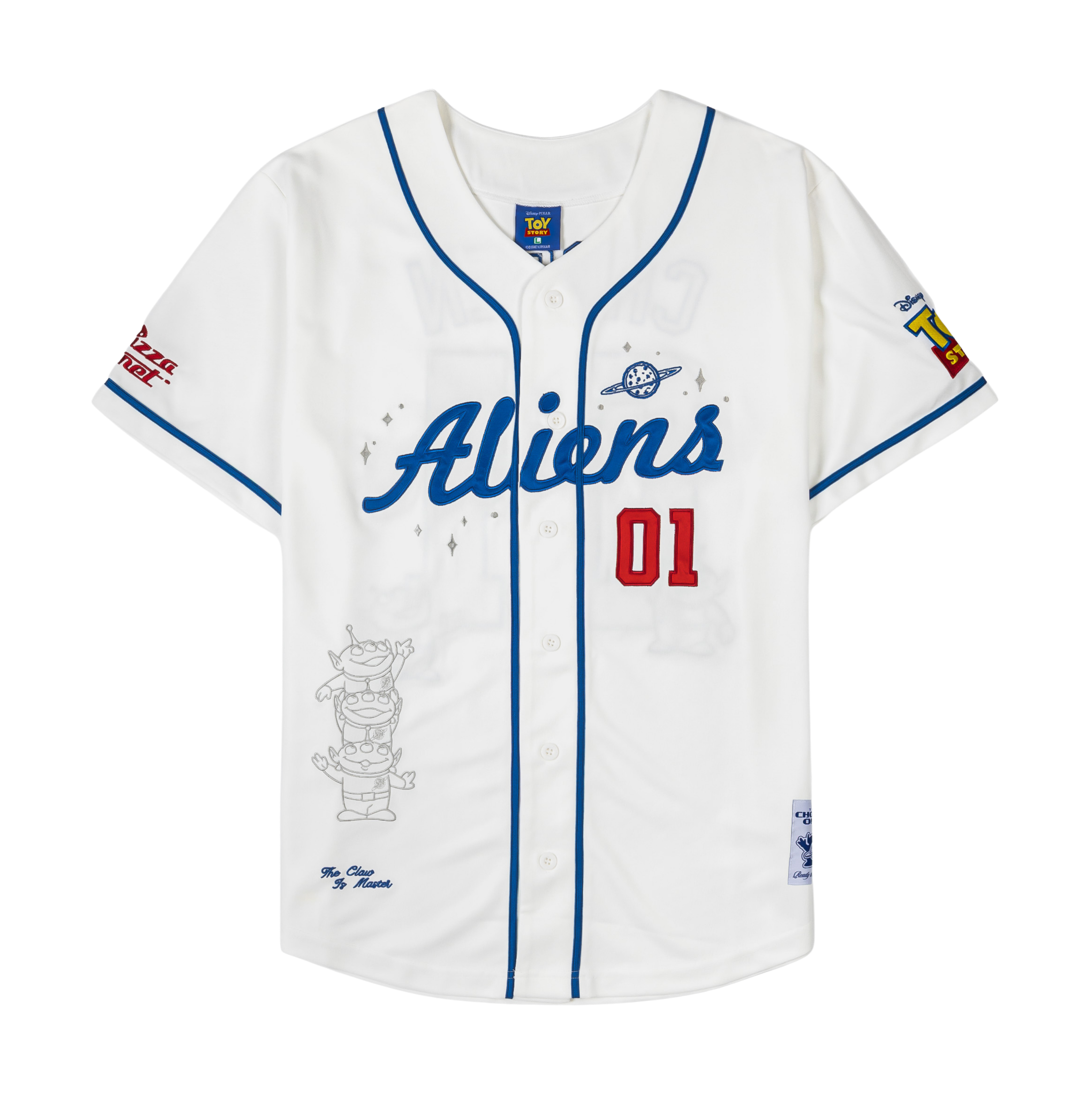 White baseball jersey with 