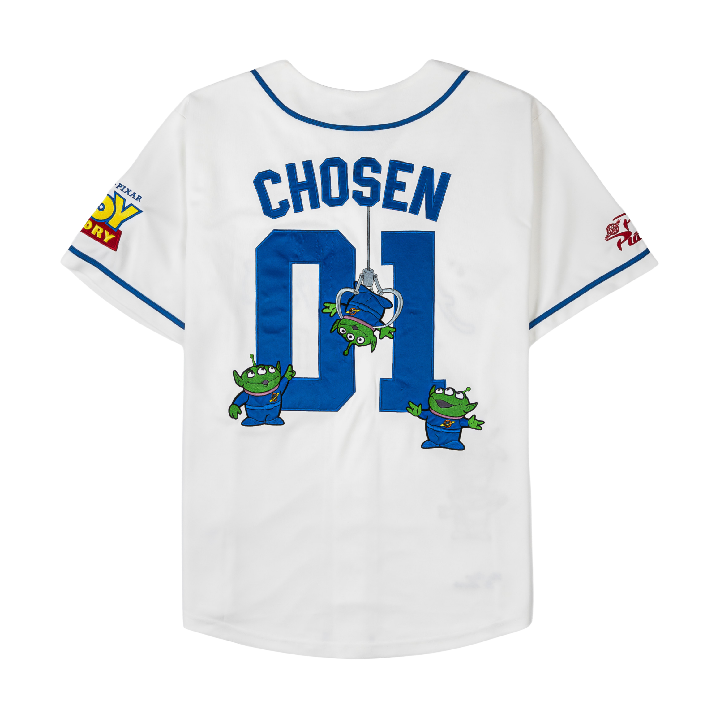 White baseball jersey with 