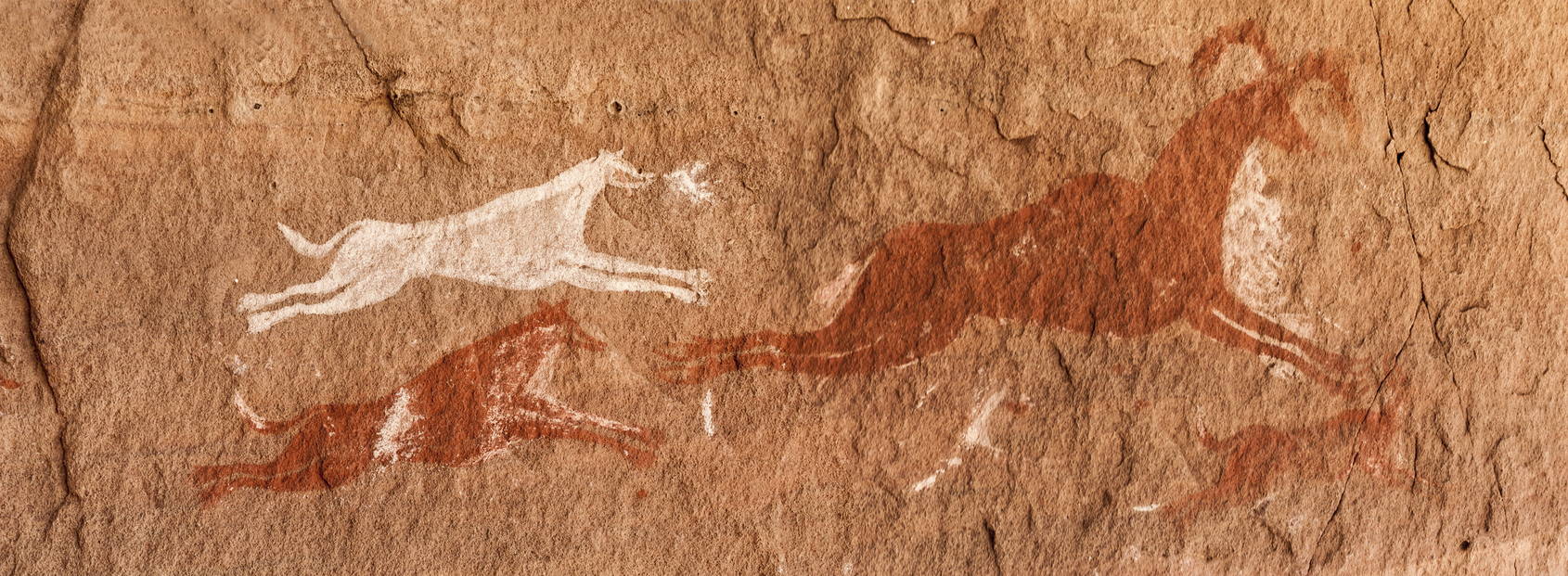 Prehistoric Petroglyphs in the Akakus Mountains, Sahara, Libya