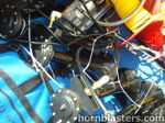 Horn components packed blue bag black silver trumpets yellow coil hose compressor wiring Will's Sweet Bicycle Shocker XL gallery photo 3