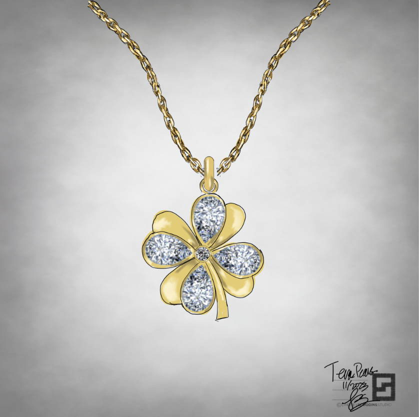 custom-diamond-clover-necklace