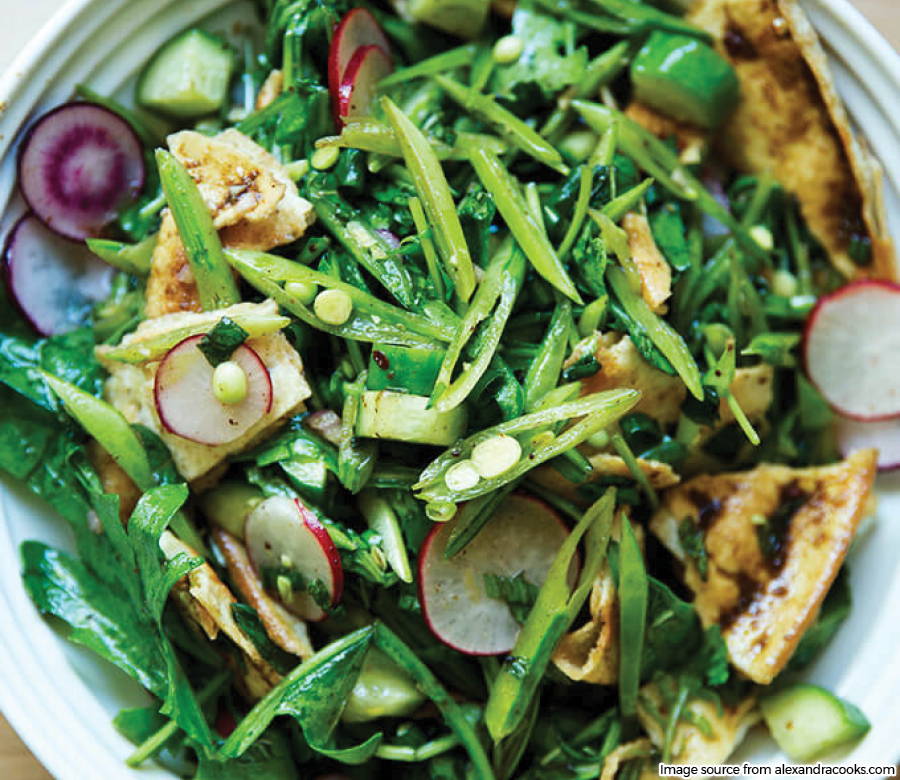 spring fattoush salad