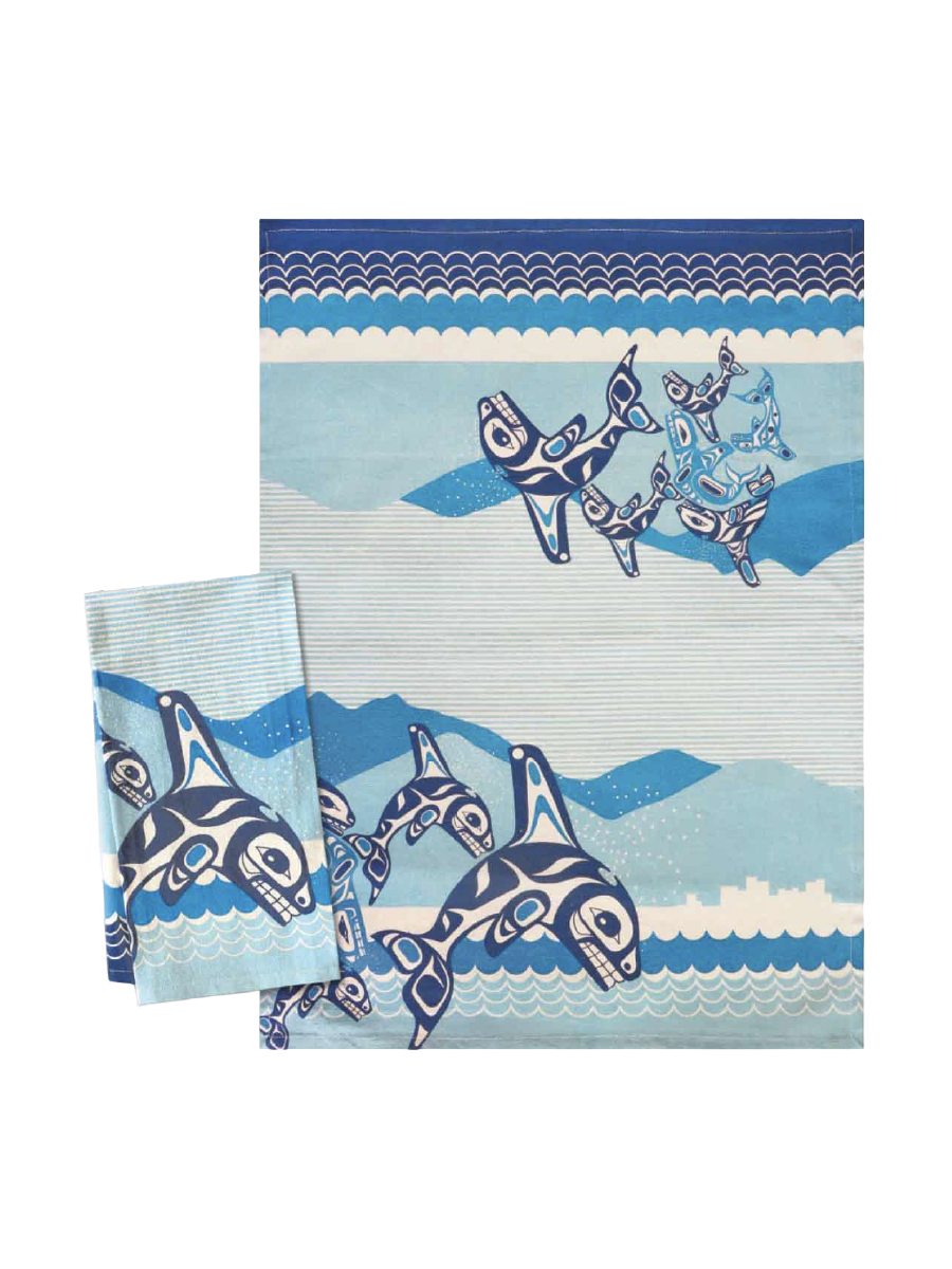 Orca Family Tea Towel