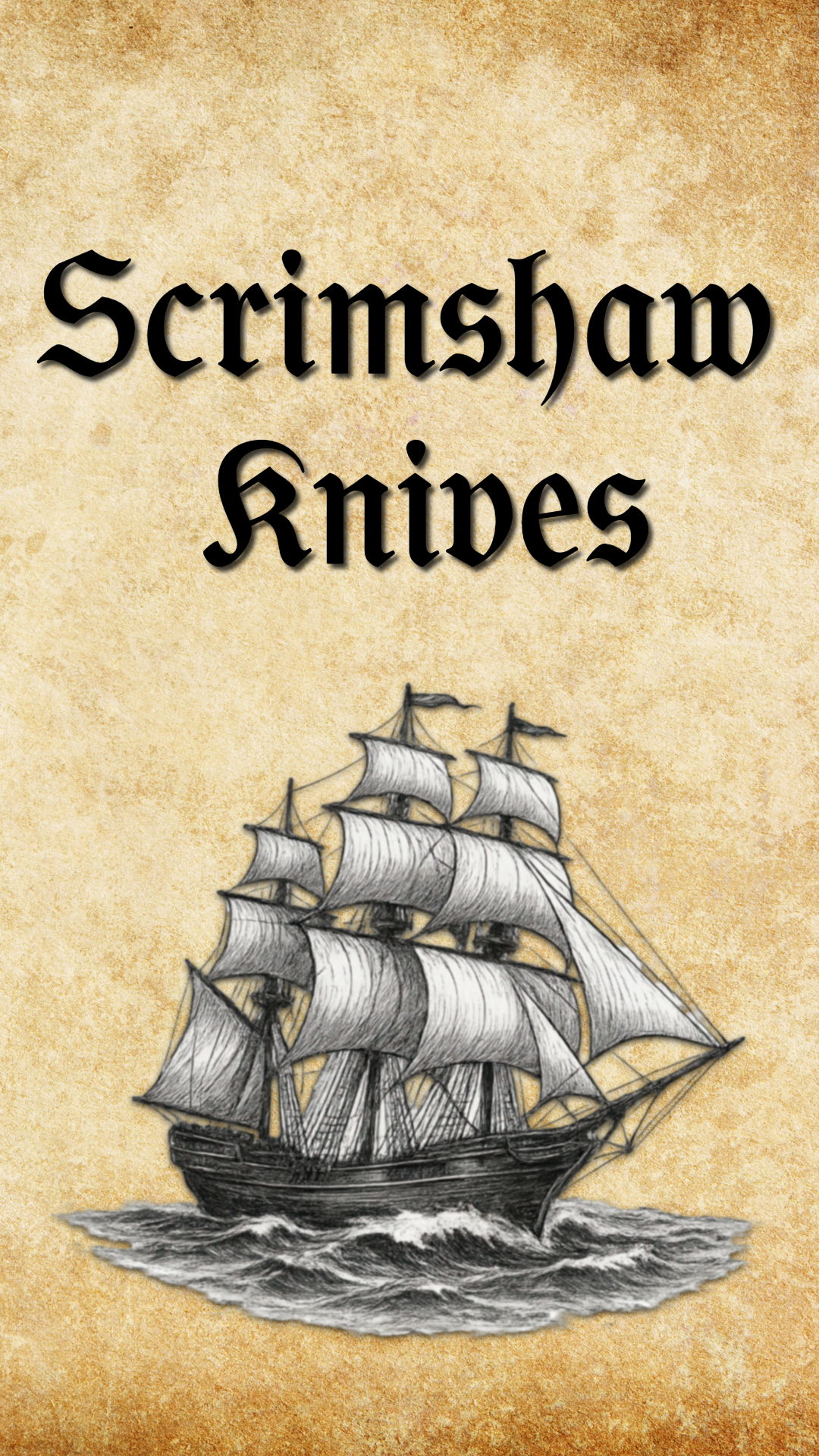 A vintage ship illustration with the text 