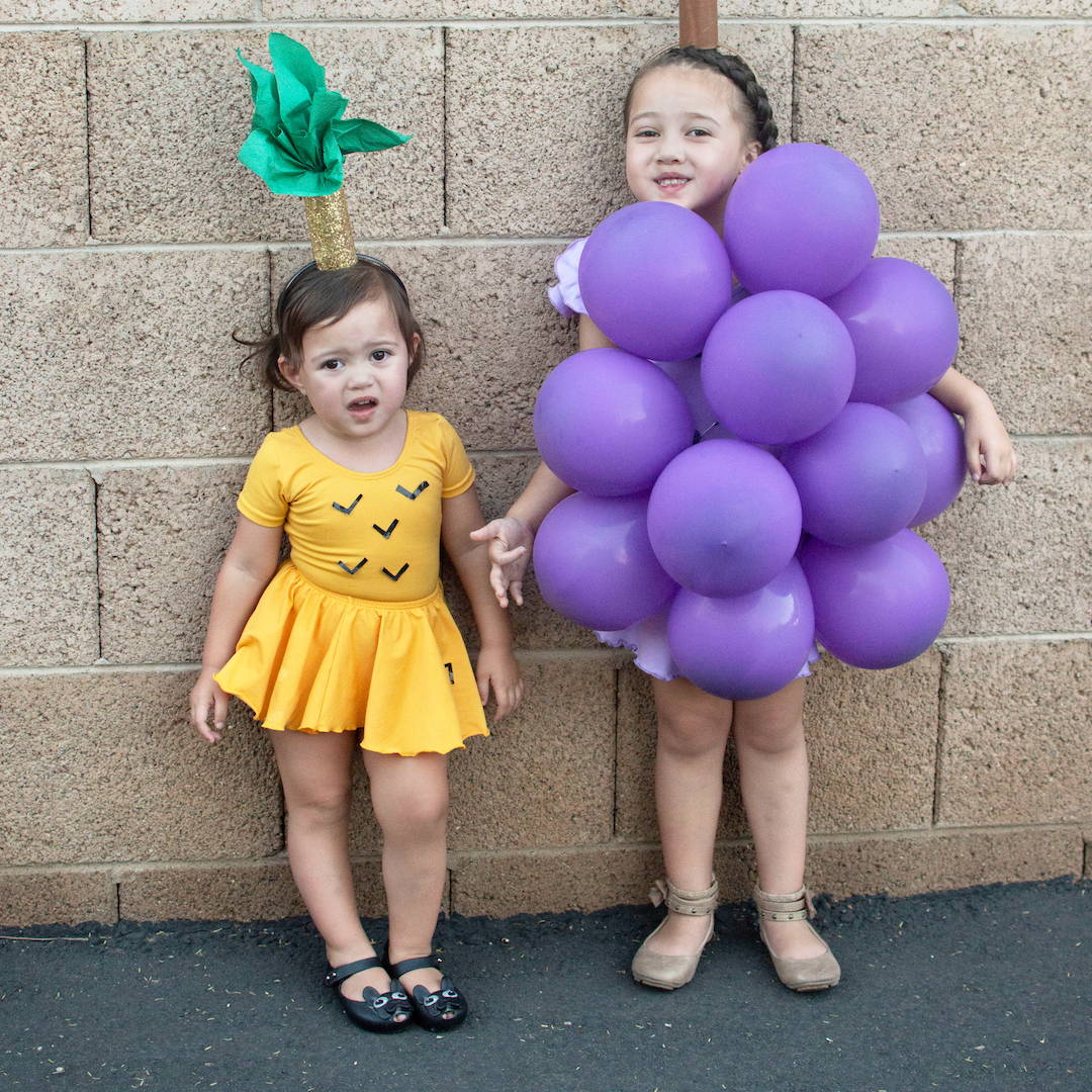 Pineapple and Grape Halloween Costume for Girls in Lilac/Light Purple ...
