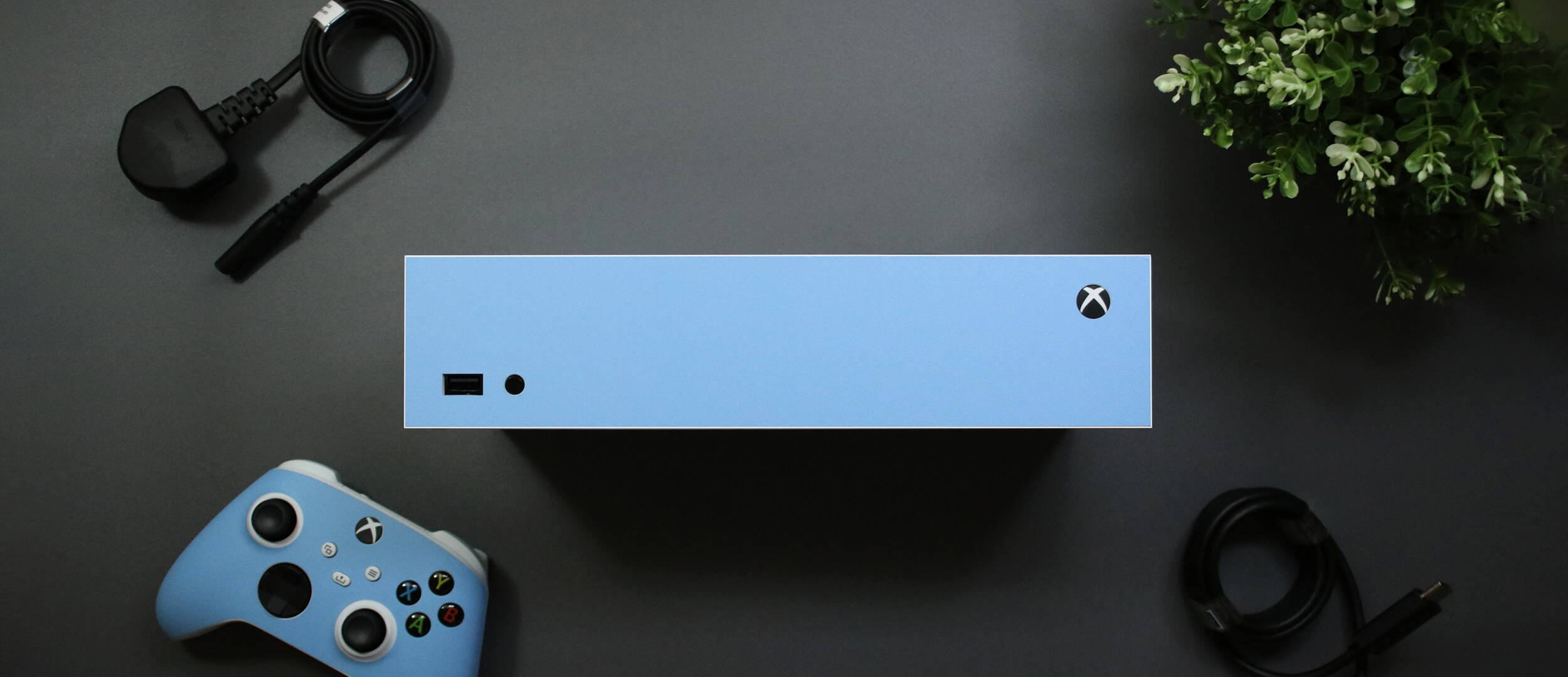 Xbox Series S Textured matt light blue skins