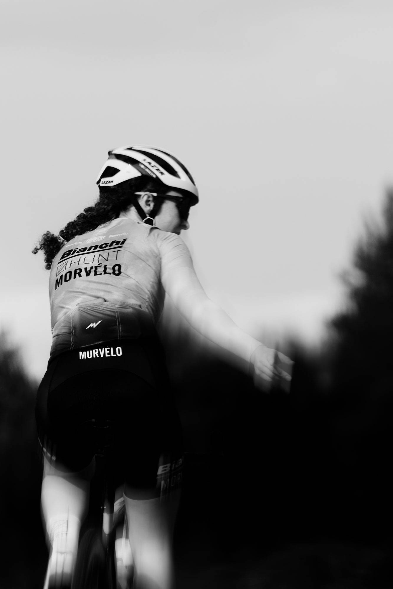 Bianchi HUNT Morvelo cyclist riding