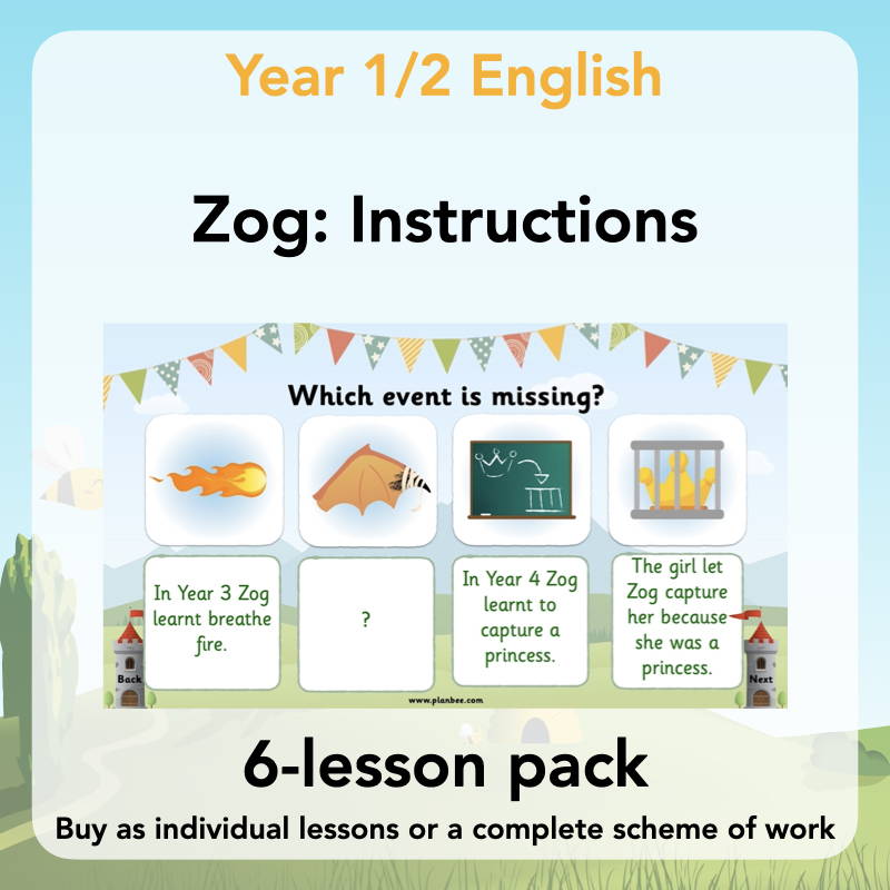 Year 1 Curriculum - Zog Instructions