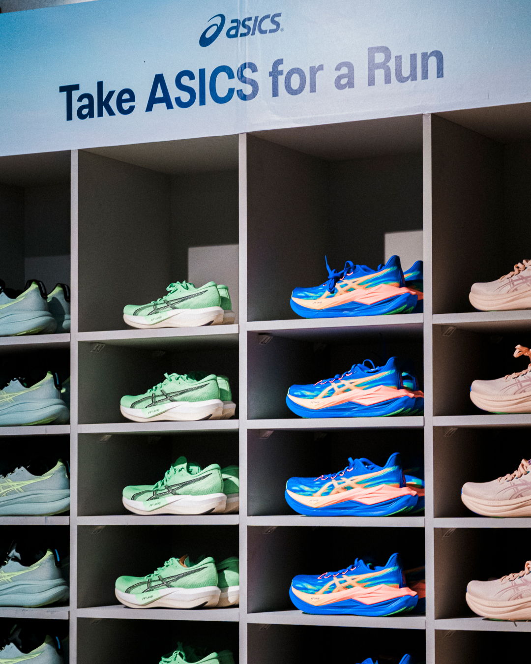ASICS Test Station at the FRAME RUN CLUB Global Running Day event in Dubai