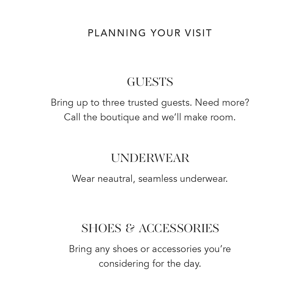 Text outlining planning for a visit, including guests, underwear, and accessories.