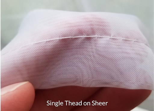 Single thread on sheer