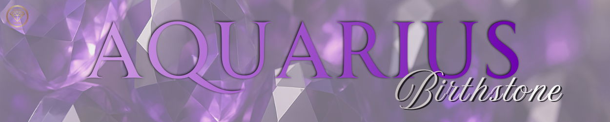 Aquarius birthstone banner 