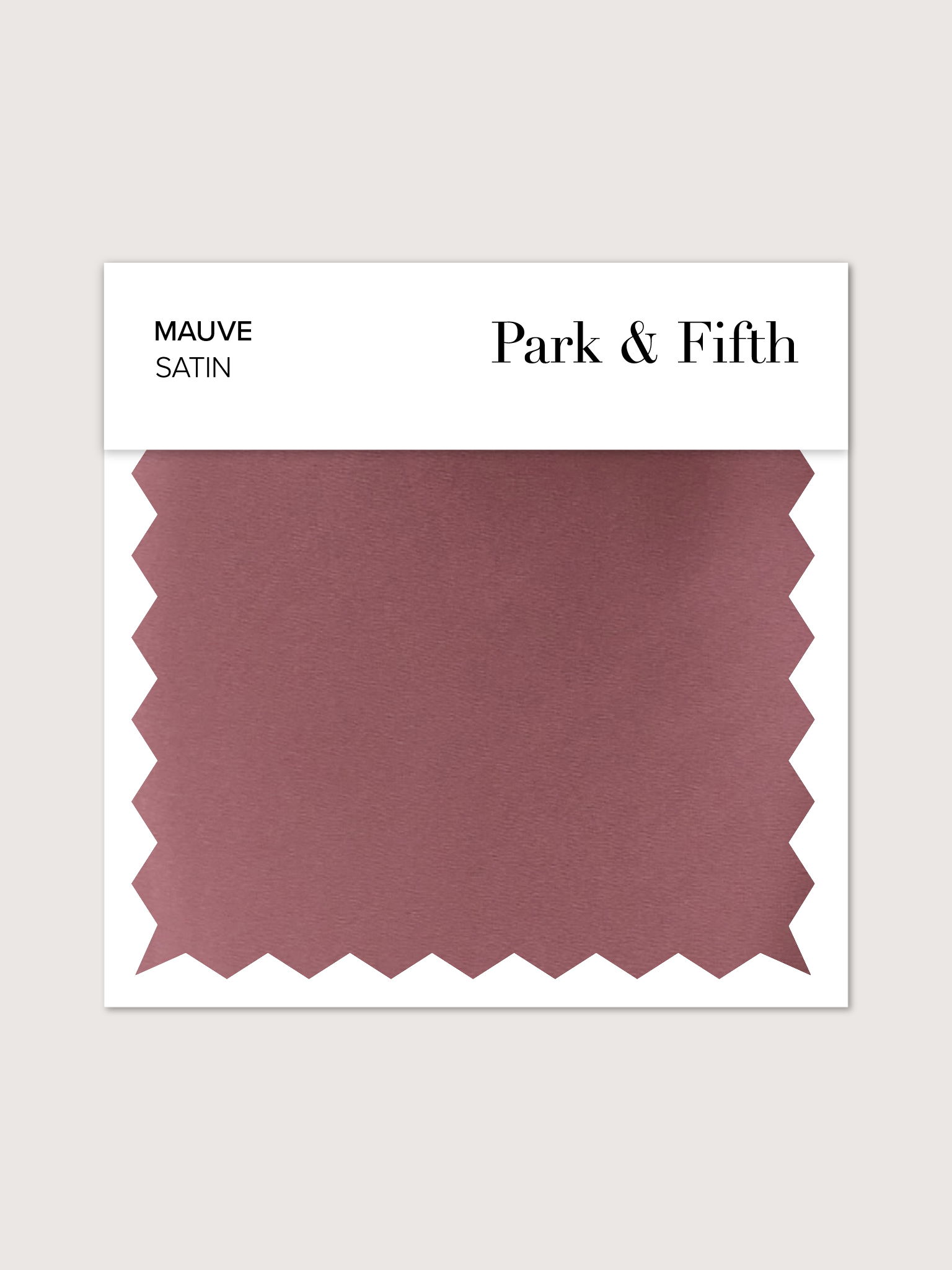 Mauve satin fabric swatch from Park & Fifth.