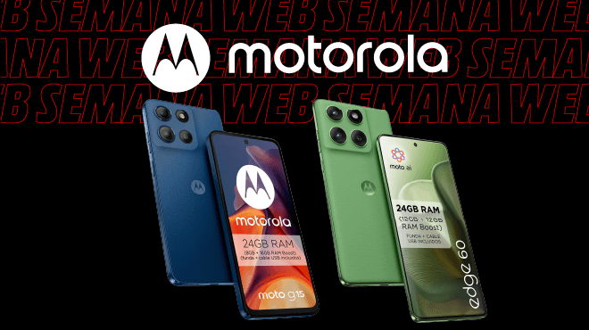 Banner promocional Motorola: -15% en móviles Motorola hasta el 17 de mayo a las 9h. Semana Web.