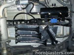 Finished Shocker XL train horn kit overview on Wicked Customs's 2005 Toyota Sequoia HornBlasters gallery photo 3