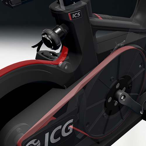 Poly-V belt drivetrain on IC5 Indoor Cycle