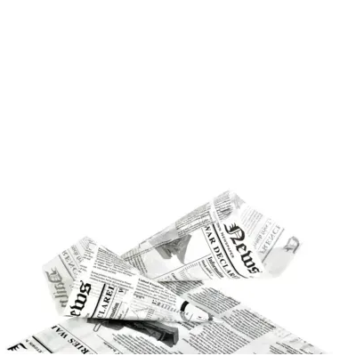 Several newsprint paper food cones