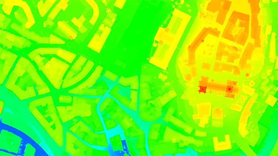 Digital surface model (DSM) GeoTiff (.tif), .xyz, .las, .laz