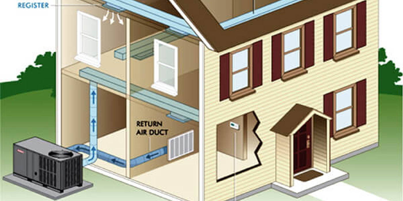 packaged heat pump illustration