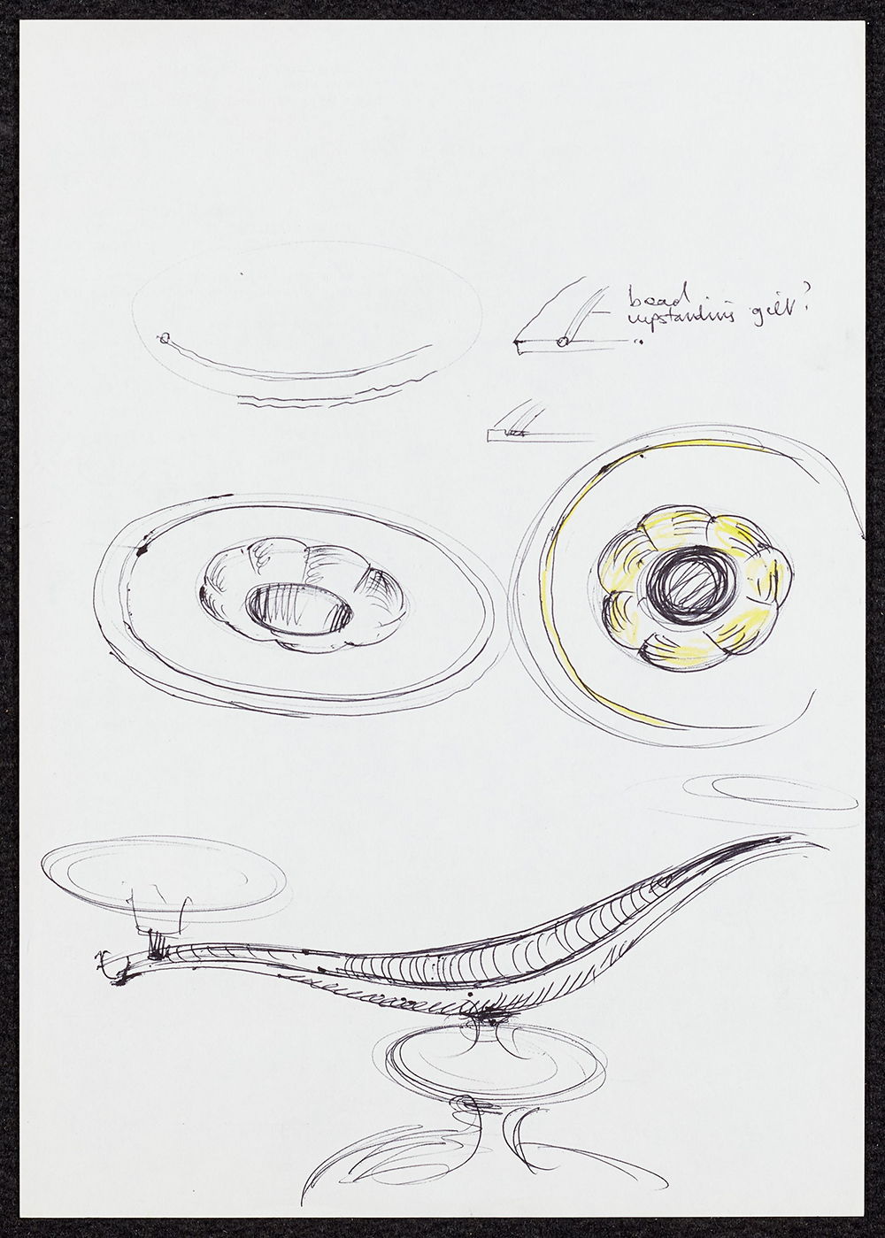 Sketches of the Viking Candelabra on a white background.