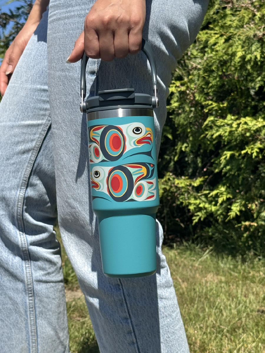Eagle 30oz Easy-Carry Insulated Tumbler by Maynard Johnny Jr., Coast Salish, Kwakwaka'wakw