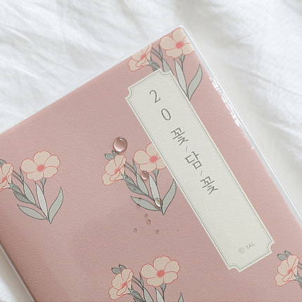 Clear PVC cover - 3AL 2020 Lace bookmark dated weekly diary planner